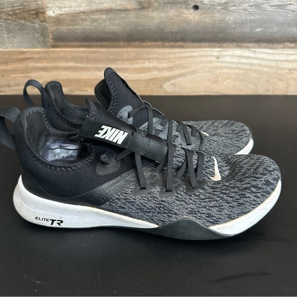 Nike Womens Foundation Elite TR Black White Running Shoes Exercise Sneakers 8.5 - Picture 3 of 7
